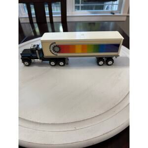 Schaper Stomper Road Kings Mack  with Express Semi Trailer -Lights up & Works